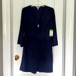 New Lilly Pulitzer Valetta Navy Terry dress/cover-up  Size Medium 94526